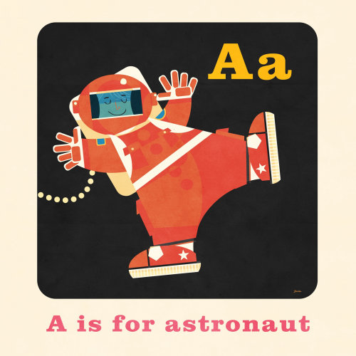 A ilustração gráfica A é para astronautas
