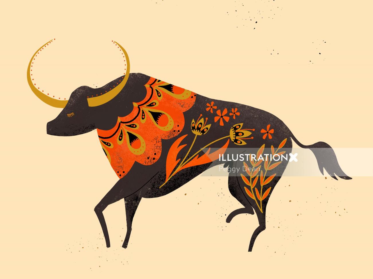 Arte gráfico de toro