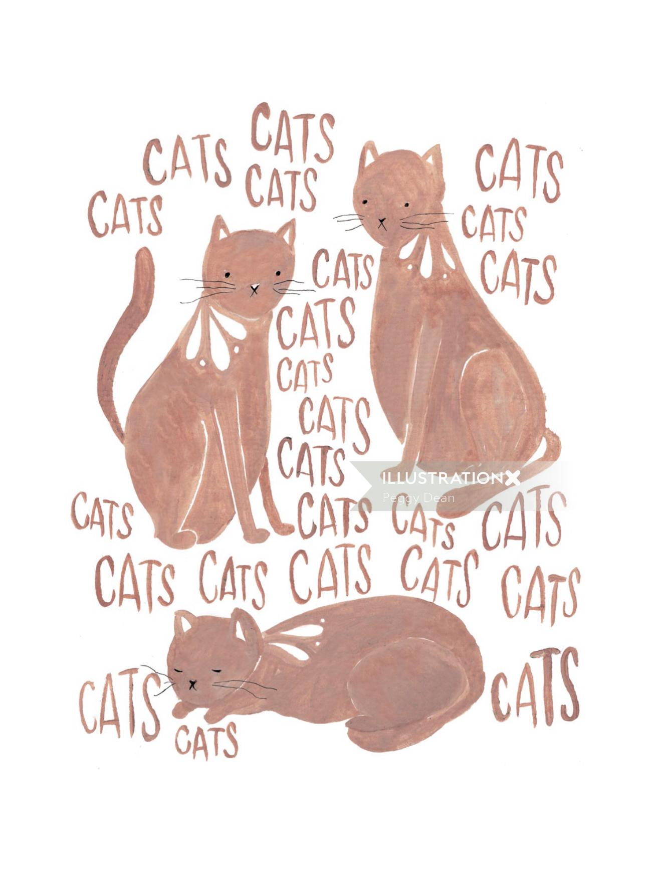 Graphic cats