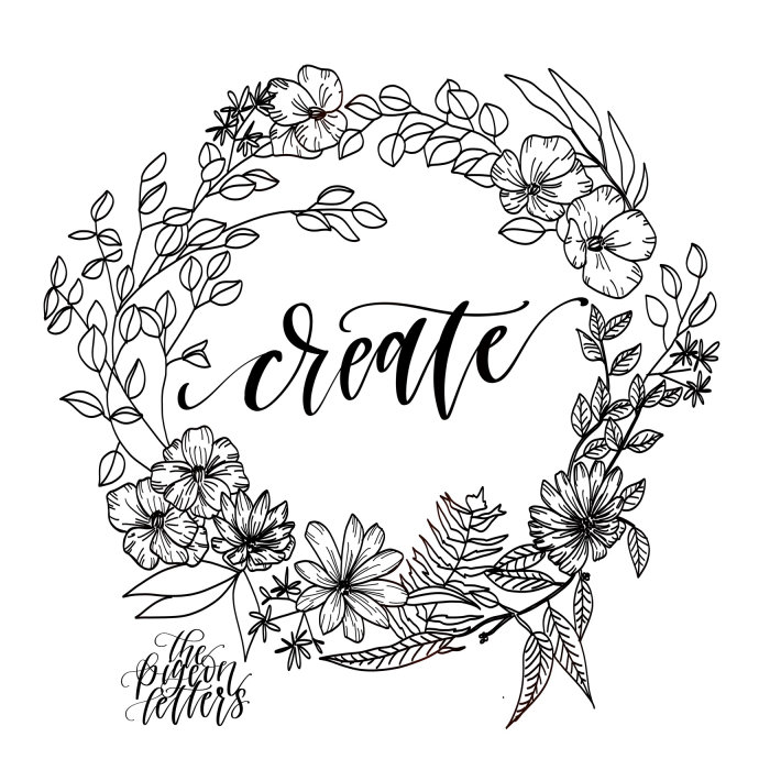 Create lettering by Peggy Dean