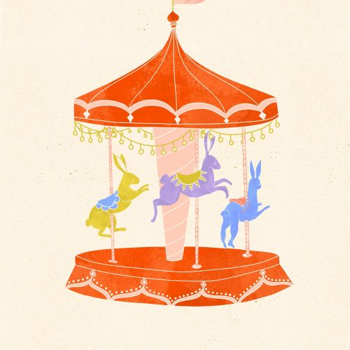 Rabbit carnival carousel