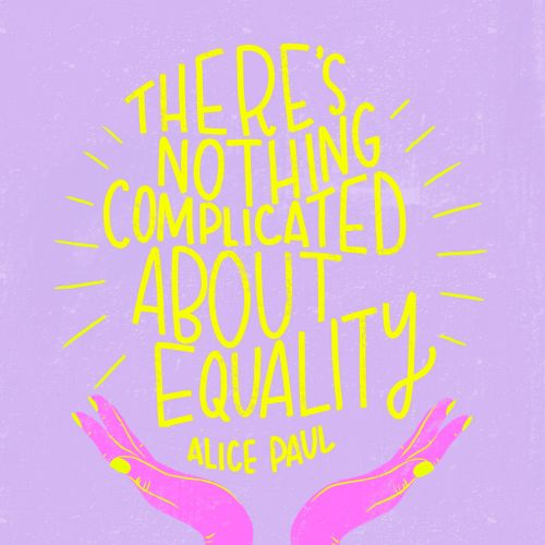 Lettering theres nothing compllicated about equality
