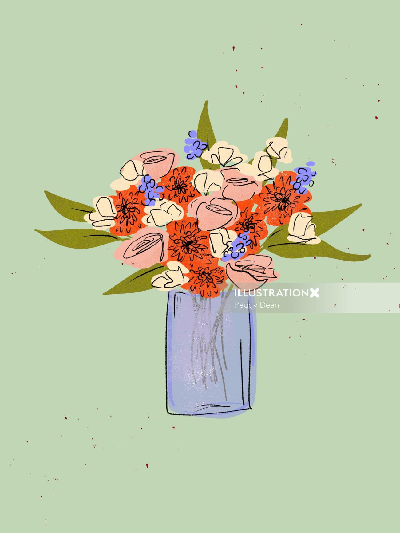 Graphic flower vase