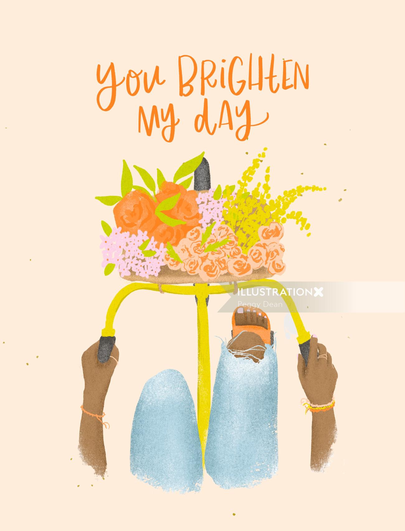 Graphic You brighten my day
