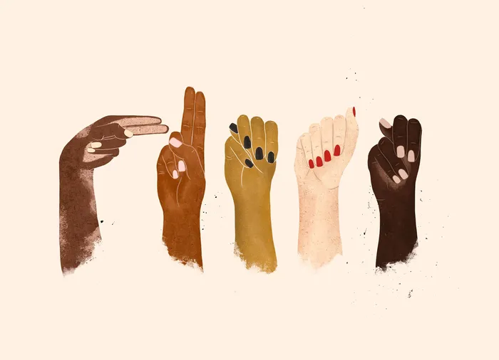 Graphic hands art