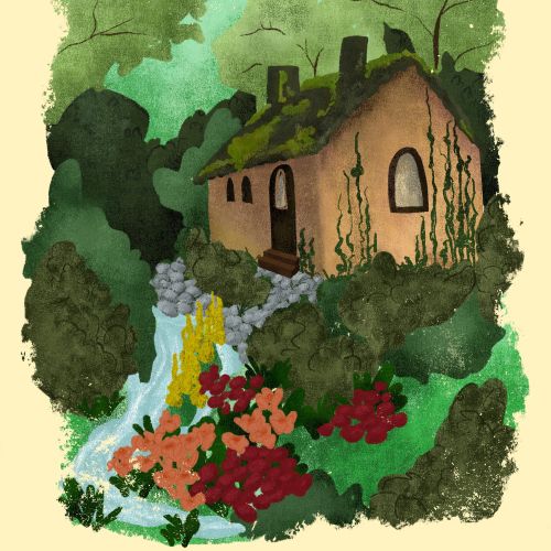 nature house in woods