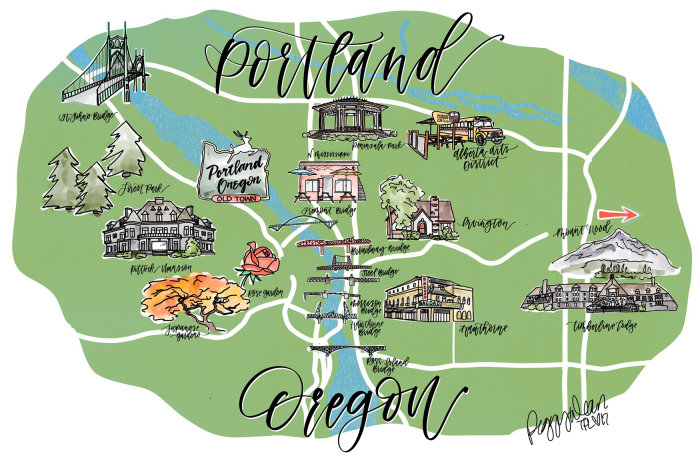 Carte Portland Oregon