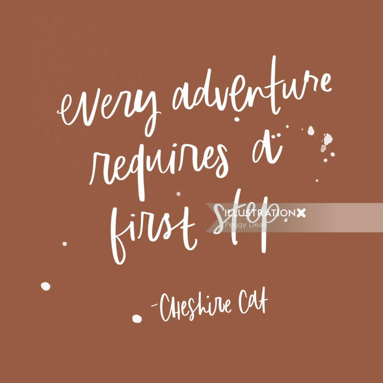 lettering every adventure requires a first step