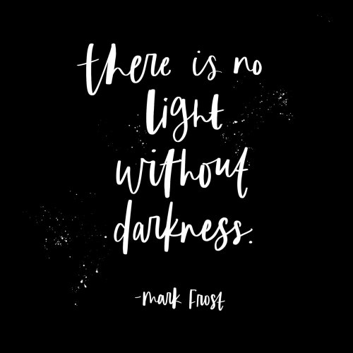letras - não há luz sem escuridão