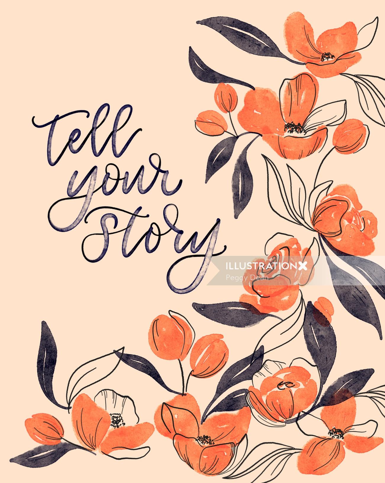 Tell your story hand lettering