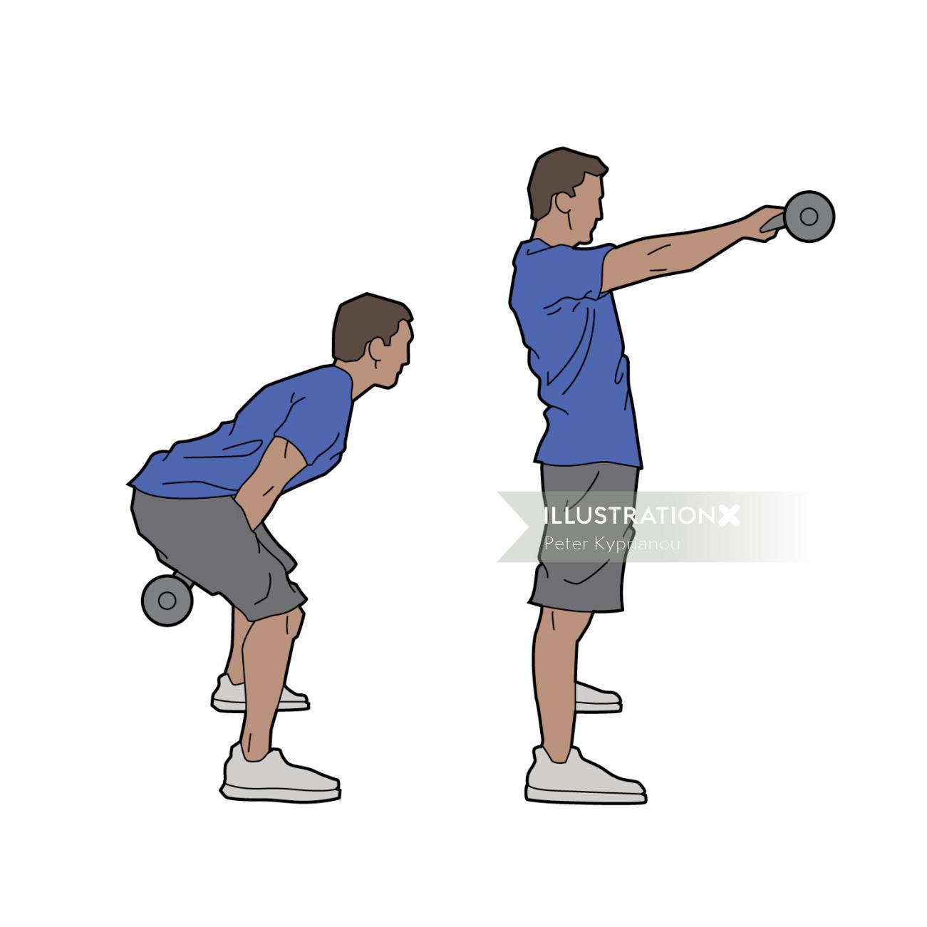 Dumb bells workout for busy man
