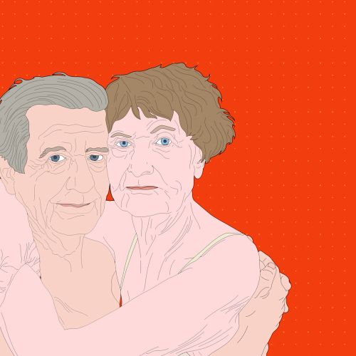 Depicting of a Elderly Couple 