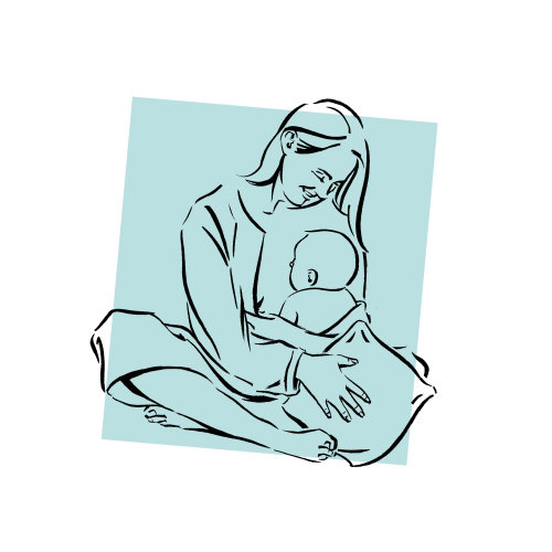 Illustration de la mère et du bébé par Peter Kyprianou