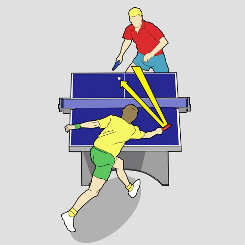 Vector illustration of table tennis 