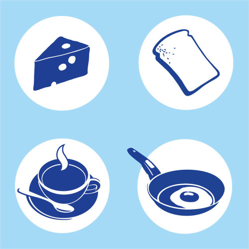 Pictogram of different foods
