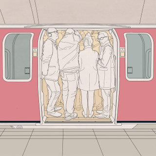 Ilustração vetorial do trem do metrô 