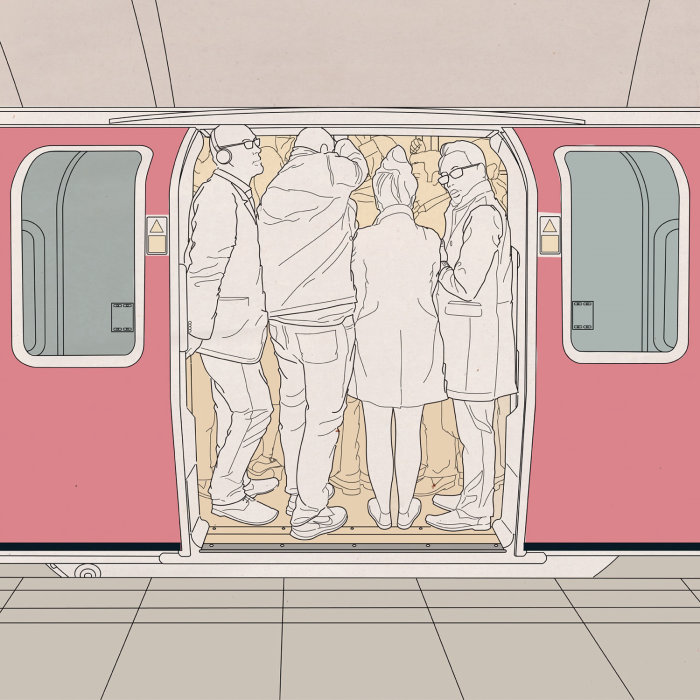 Vector illustration of metro train 