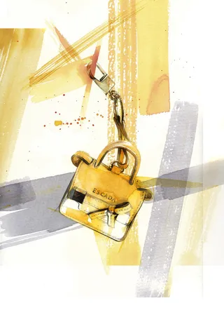 Lock watercolor illustration 