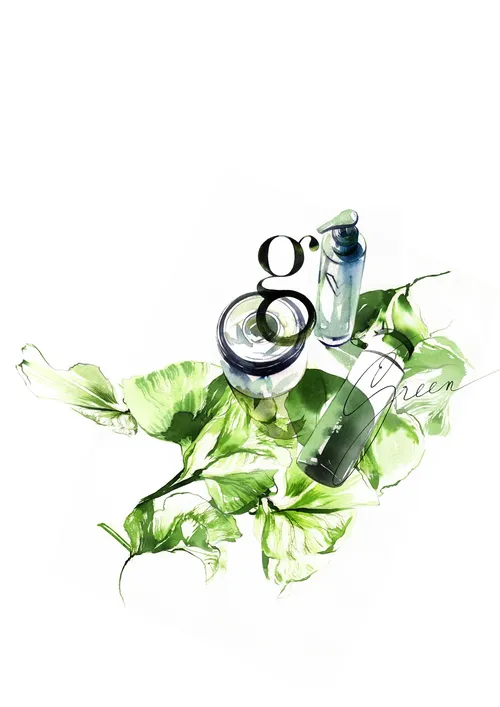 watercolor illustration of nature serum
