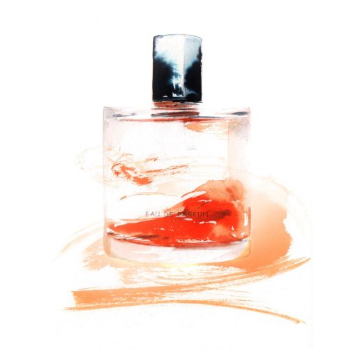 Watercolour perfume bottle