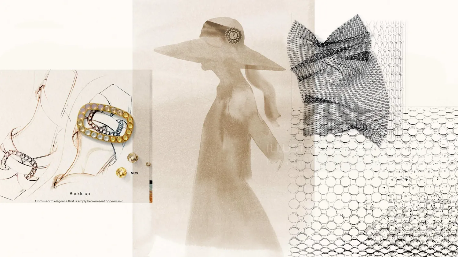 Abstract mixed media artwork with sketches, shadow figure, and textured patterns by Petra Dufkova
