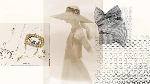 Abstract mixed media artwork with sketches, shadow figure, and textured patterns by Petra Dufkova