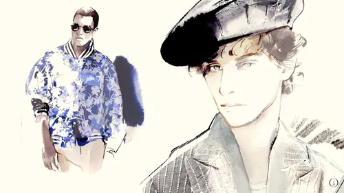 Two illustrated men wearing casual and formal outfits by Petra Dufkova