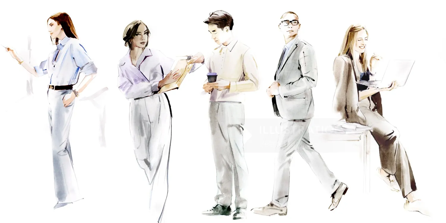 Business professionals posing in formal clothes by Petra Dufkova