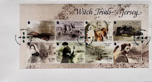 Jersey Witch Trials commemorative stamps by Petra Dufkova