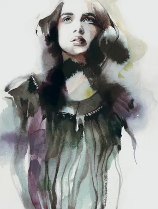 People water color art of girl