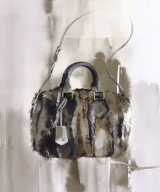 Fashion illustration of hand bag