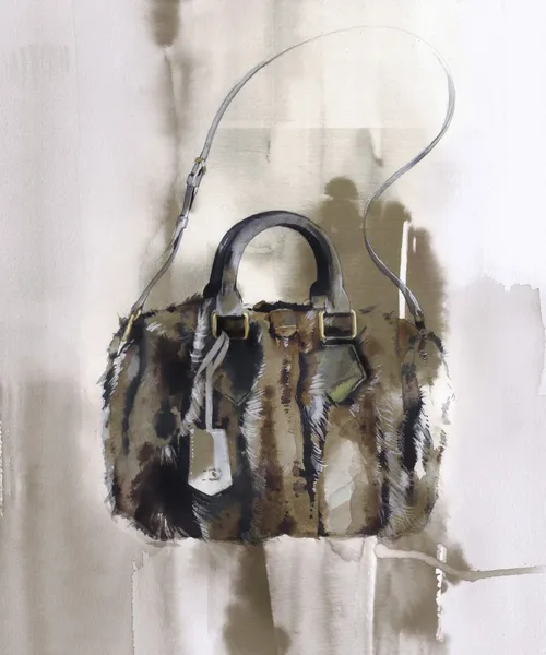 Fashion illustration of hand bag