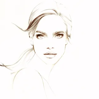 Beauty fashion line illustration
