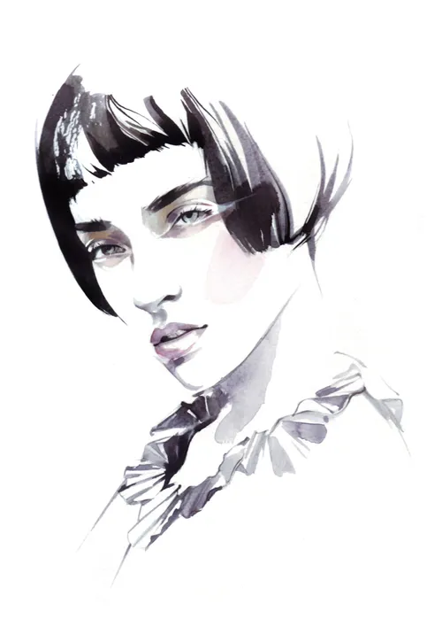 Beauty illustration of female model
