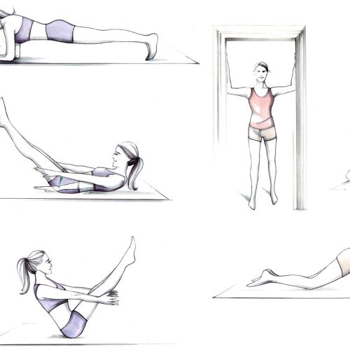 Illustration of yoga poses
