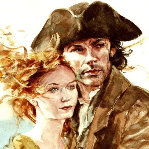 Water colour painting of Ross and Demelza