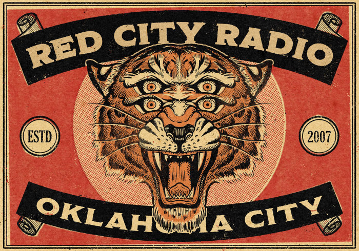 Matchbox-themed poster for the rock band 'Red City Radio