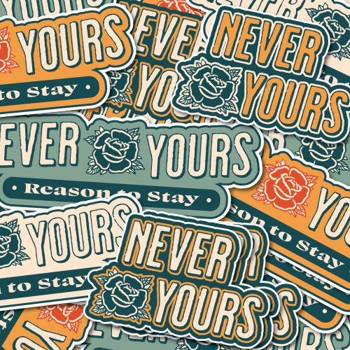 Stickers for pop-punk band Never Yours