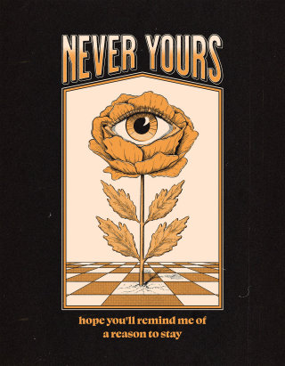 Diseño de camiseta de la banda alemana de pop-punk Never Yours