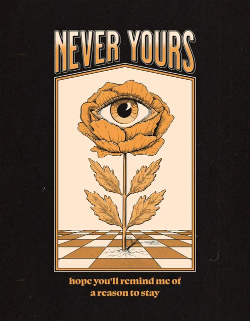 German pop-punk band Never Yours' t-shirt-design