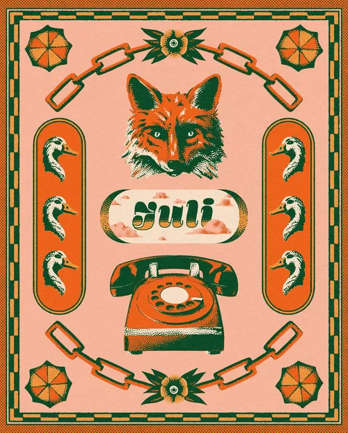 Series of monthly Juli posters 