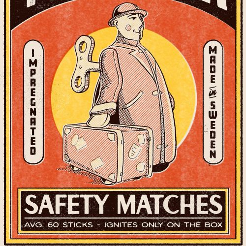 Vintage-inspired matchbox design