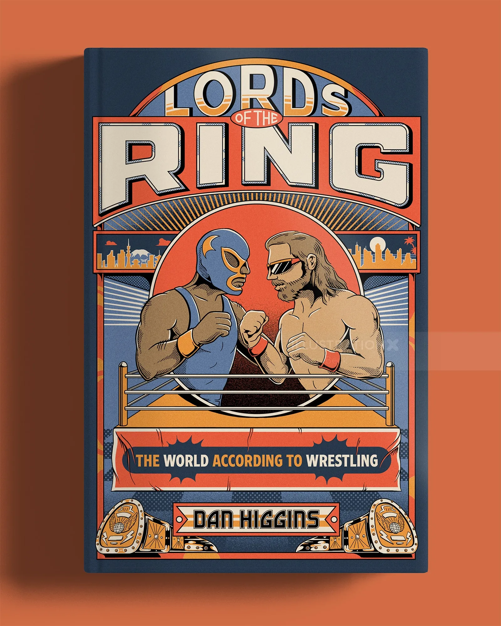 Lords of the Ring wrestling book cover designed by Philipp Beck