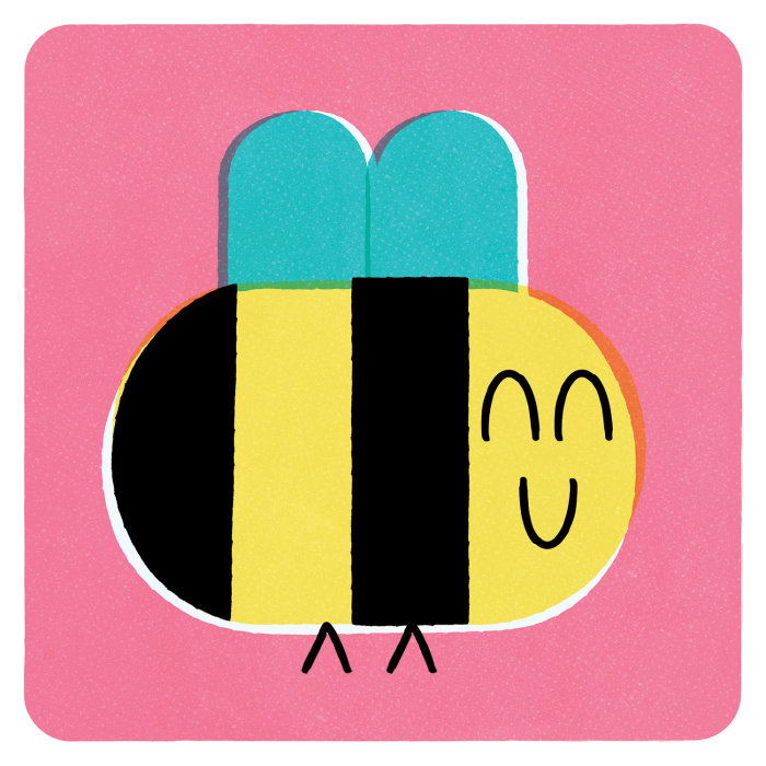Bee character illustration 
