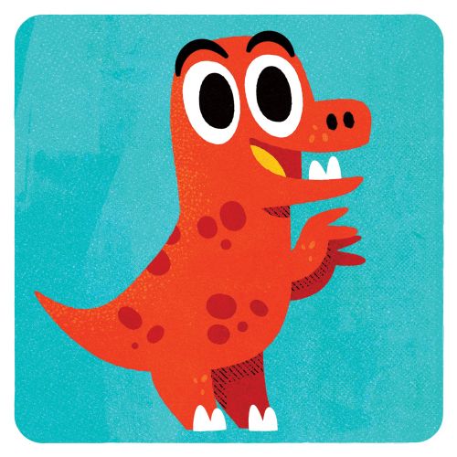 Red Dinosaur illustration by Pintachan