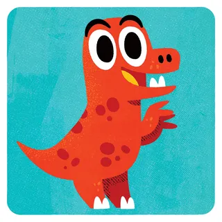 Red Dinosaur illustration by Pintachan