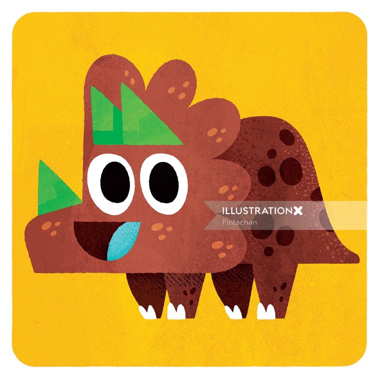 Dinosaur illustration by Pintachan