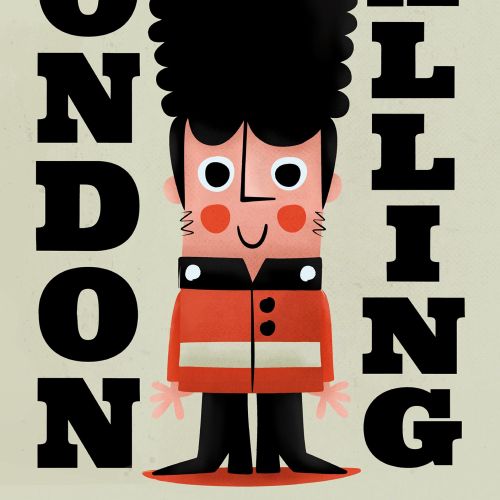 London Calling lettering illustration by Pintachan 