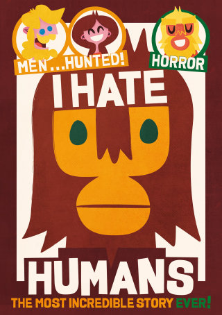 「人間が嫌い」のレタリングイラスト