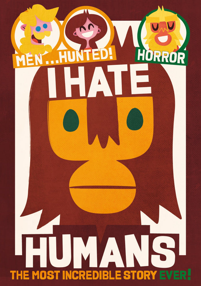 Lettering illustration of I Hate Humans